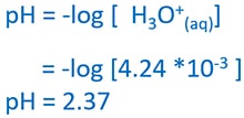 pH of CH3COOH weak acid